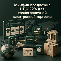 Минфин предложил НДС 22% для трансграничной электронной торговли