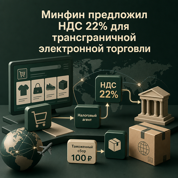 Минфин предложил НДС 22% для трансграничной электронной торговли