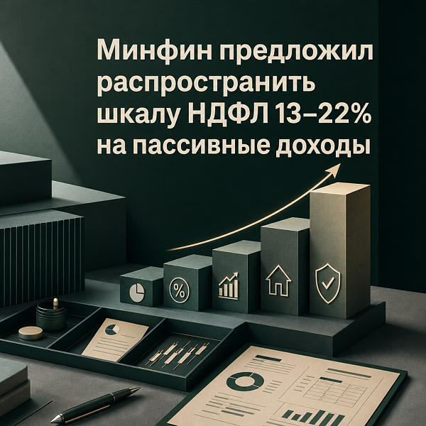Минфин предложил распространить шкалу НДФЛ 13–22% на пассивные доходы
