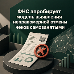ФНС апробирует модель выявления неправомерной отмены чеков самозанятыми